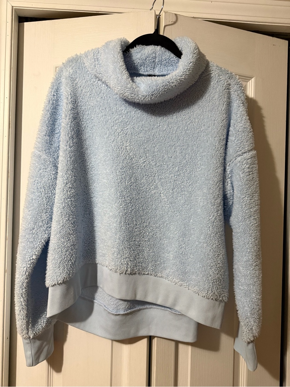 RBX Light Blue Sherpa Turtleneck Cozy Pullover XL